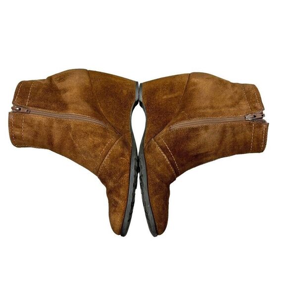 Franco Sarto Brown Suede Zip Wedge‎ Ankle Bootie Womens Size 6.5 M - Picture 3 of 10
